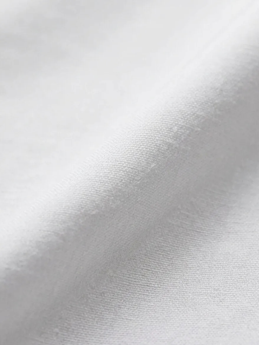 White Plain Slim Fit Double Cuff Tuxedo Shirts - 7