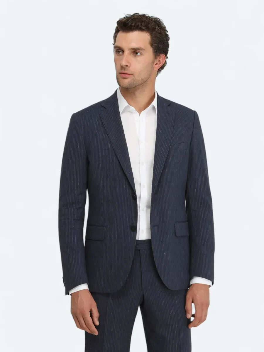 White Plain Slim Fit Weaving Classical 100% Cotton Shirt - 4