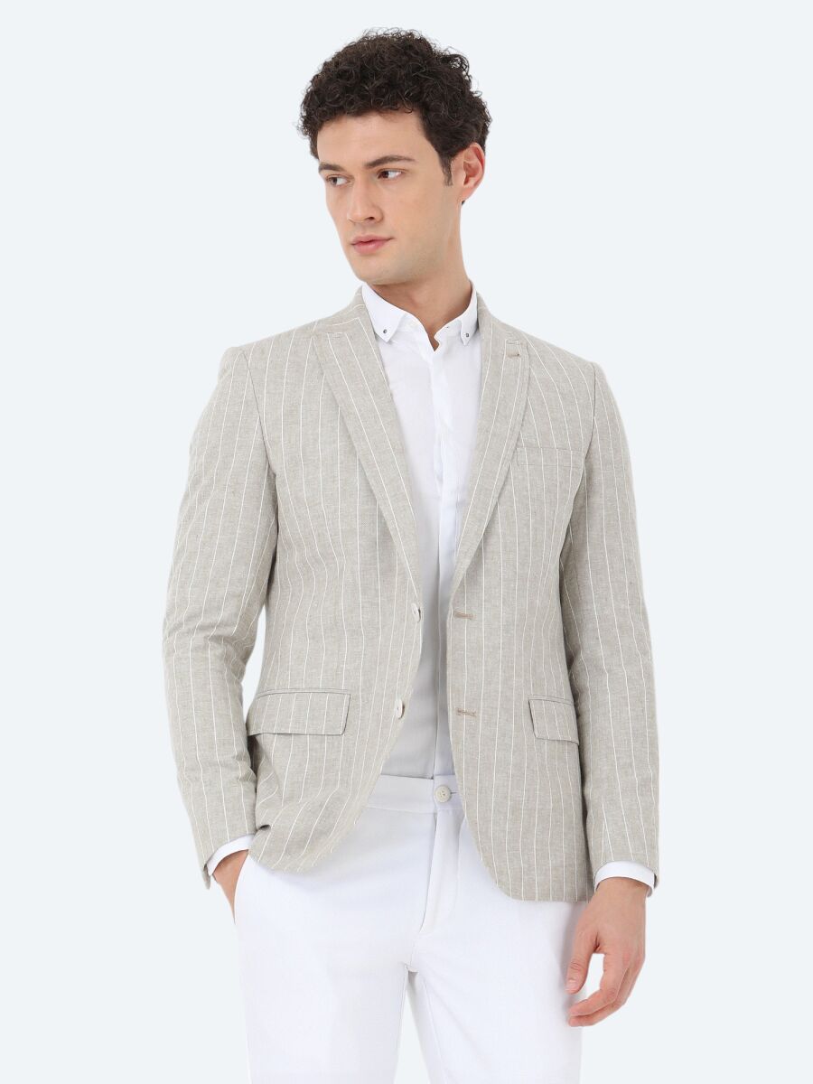 White Plain Slim Fit Weaving Classical 100% Cotton Shirt - 3