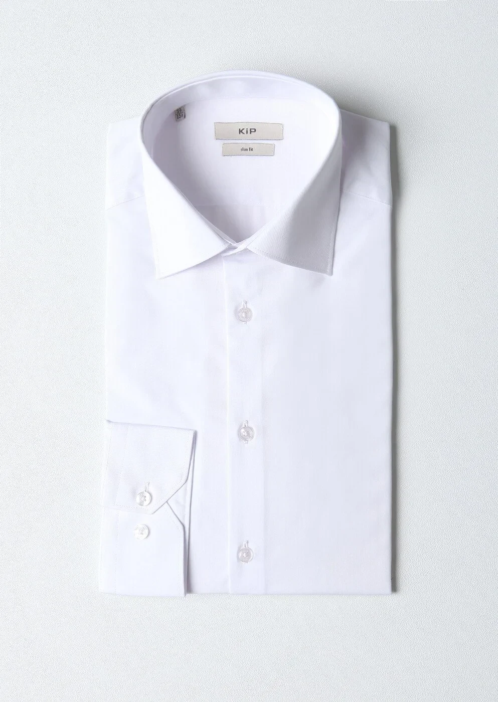 White Plain Slim Fit Weaving Classical Cotton Blended Shirt - 5