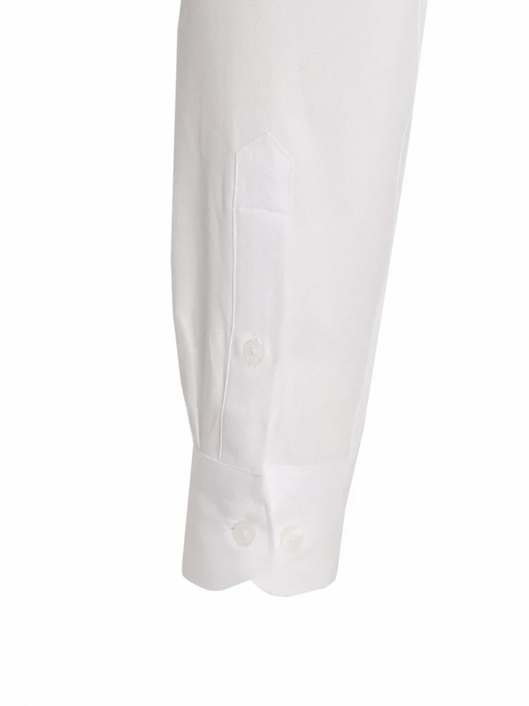 White Plain Slim Fit Weaving Classical Cotton Blended Shirt 