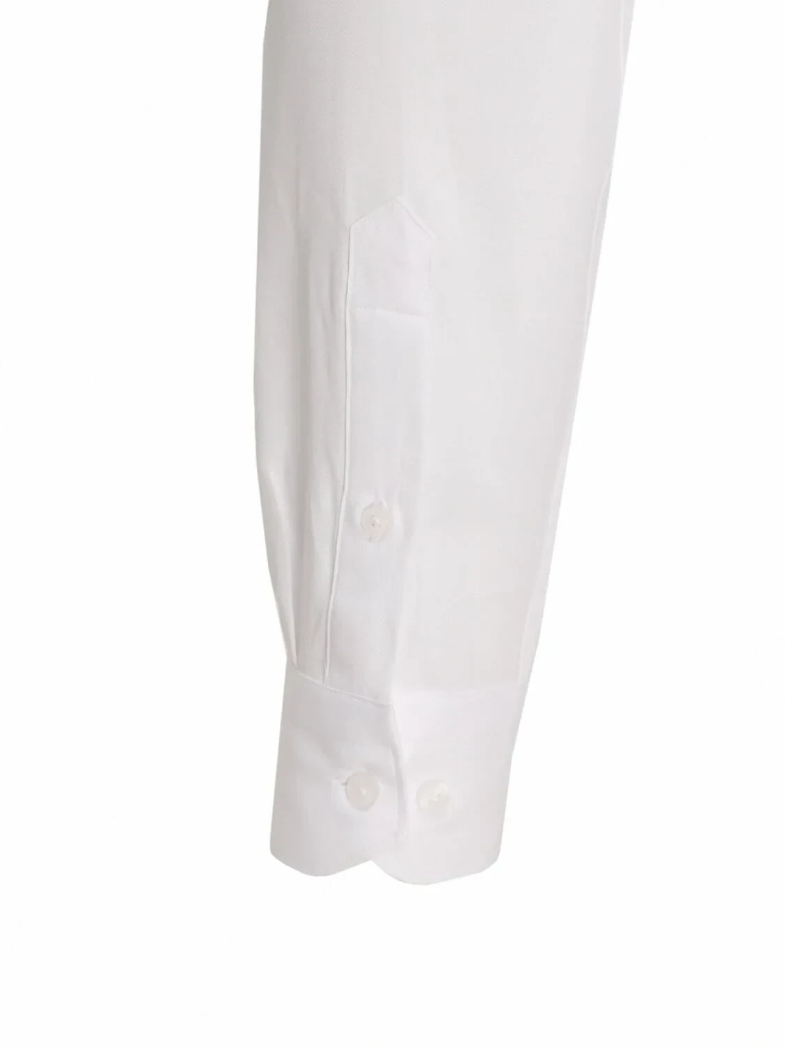 White Plain Slim Fit Weaving Classical Cotton Blended Shirt - 4
