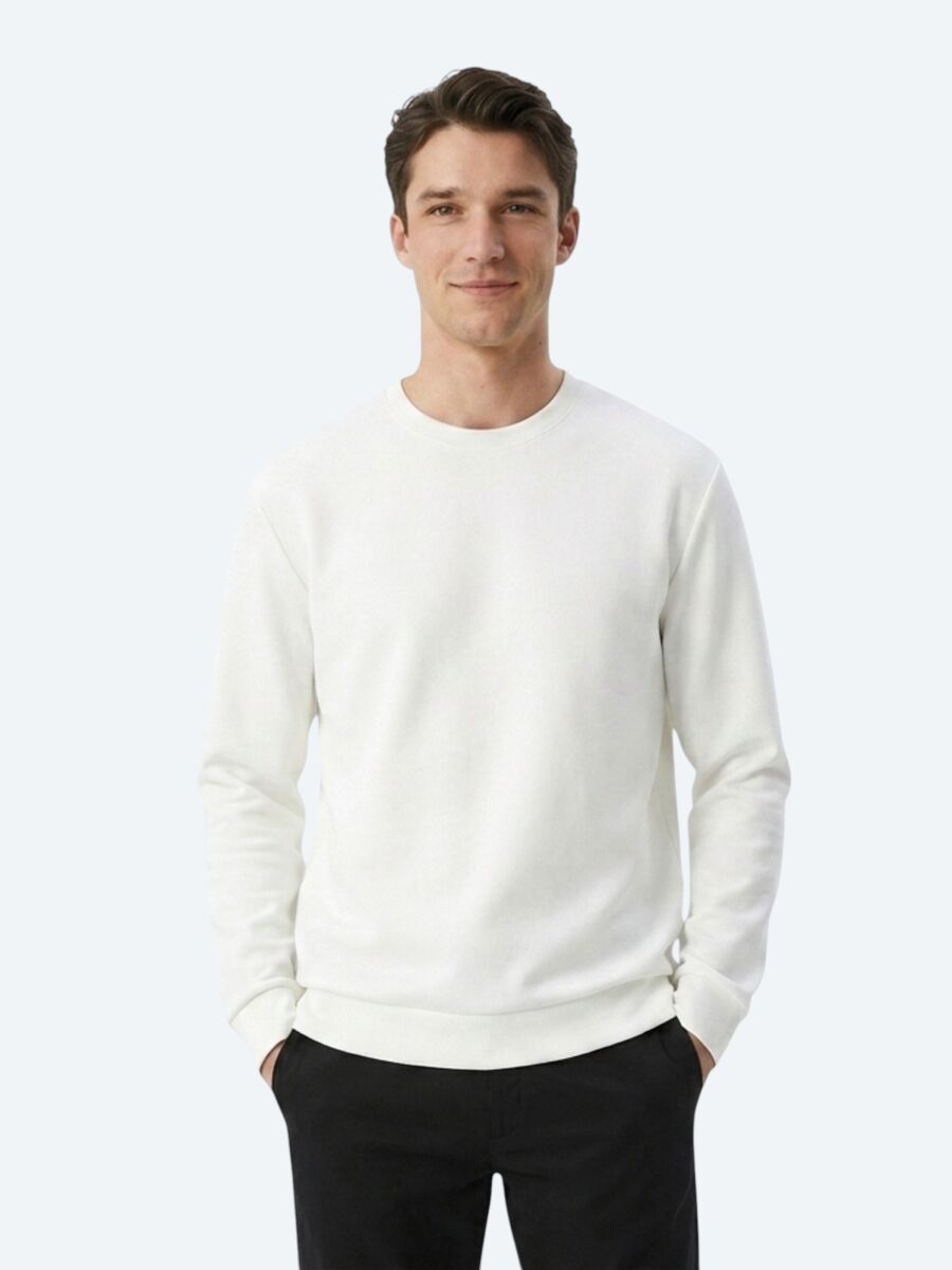 White Plain Sweatshirt - 1