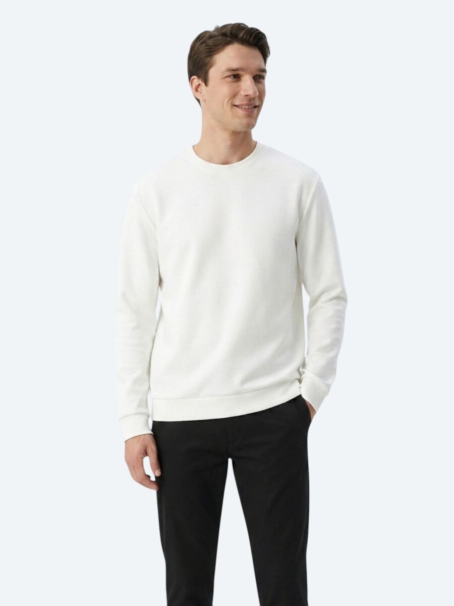 White Plain Sweatshirt - 3