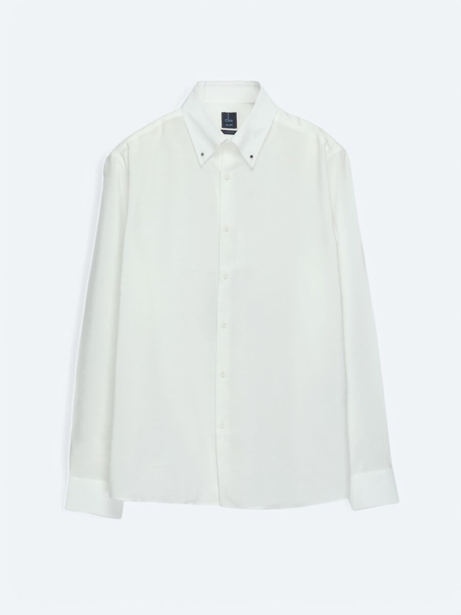 White Regular Fit Weaving Casual Shirt - 7