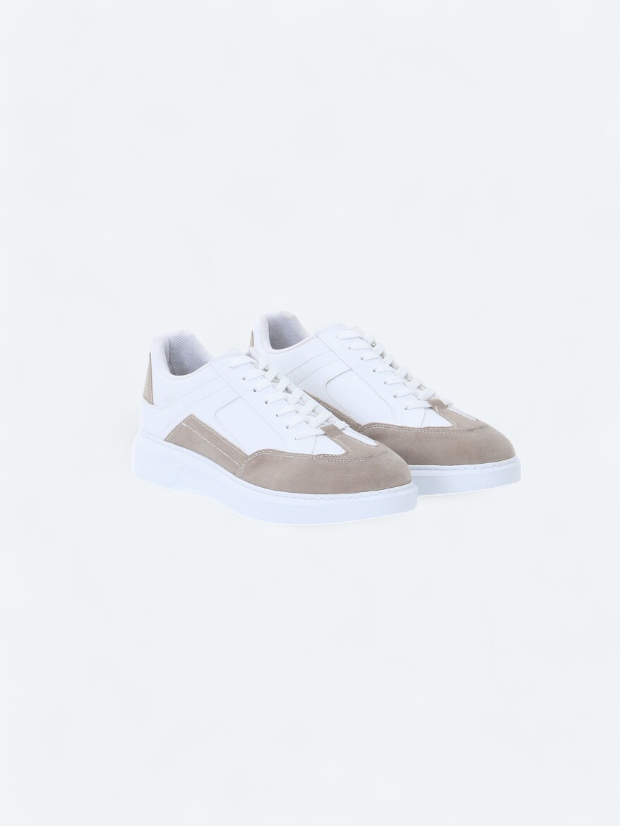 White Suede Sneaker - KİP