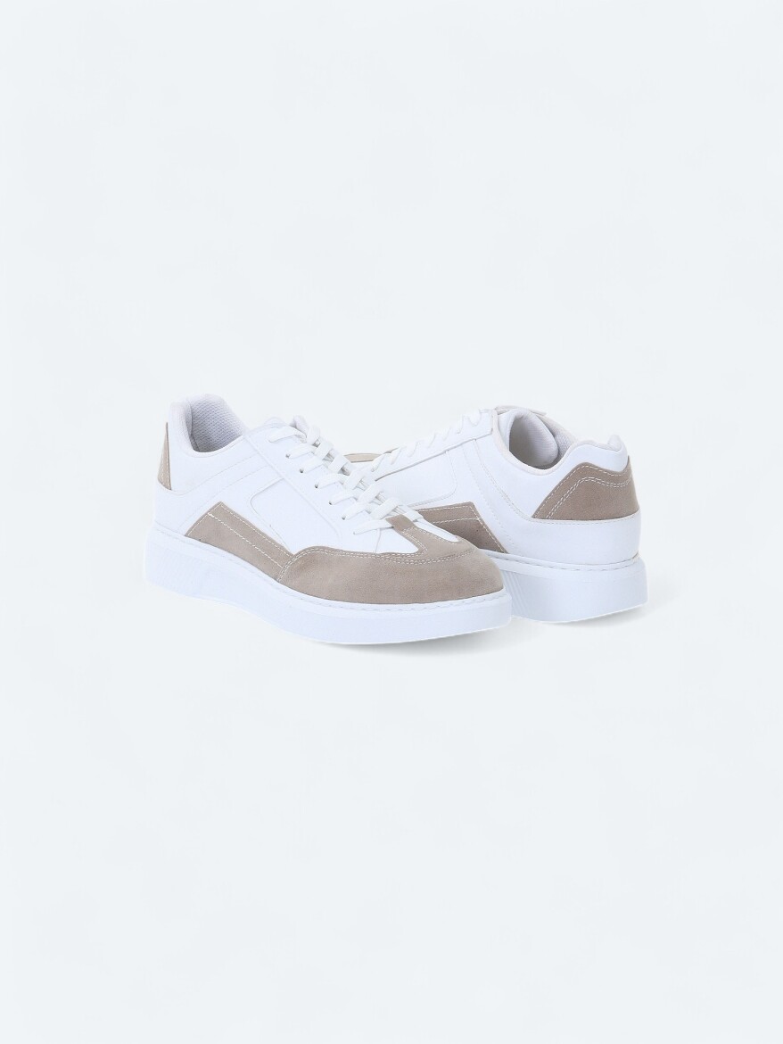 White Suede Sneaker - 3