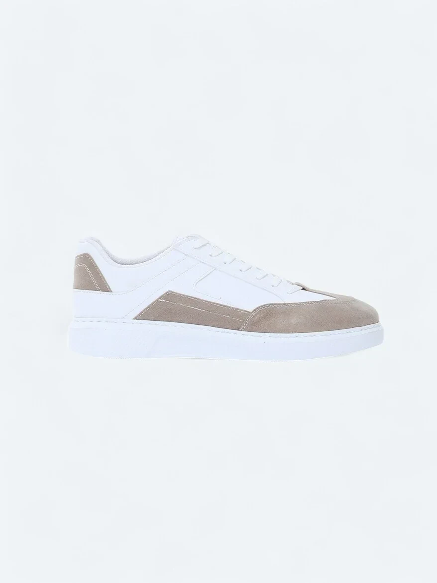 White Suede Sport Sneaker - 1