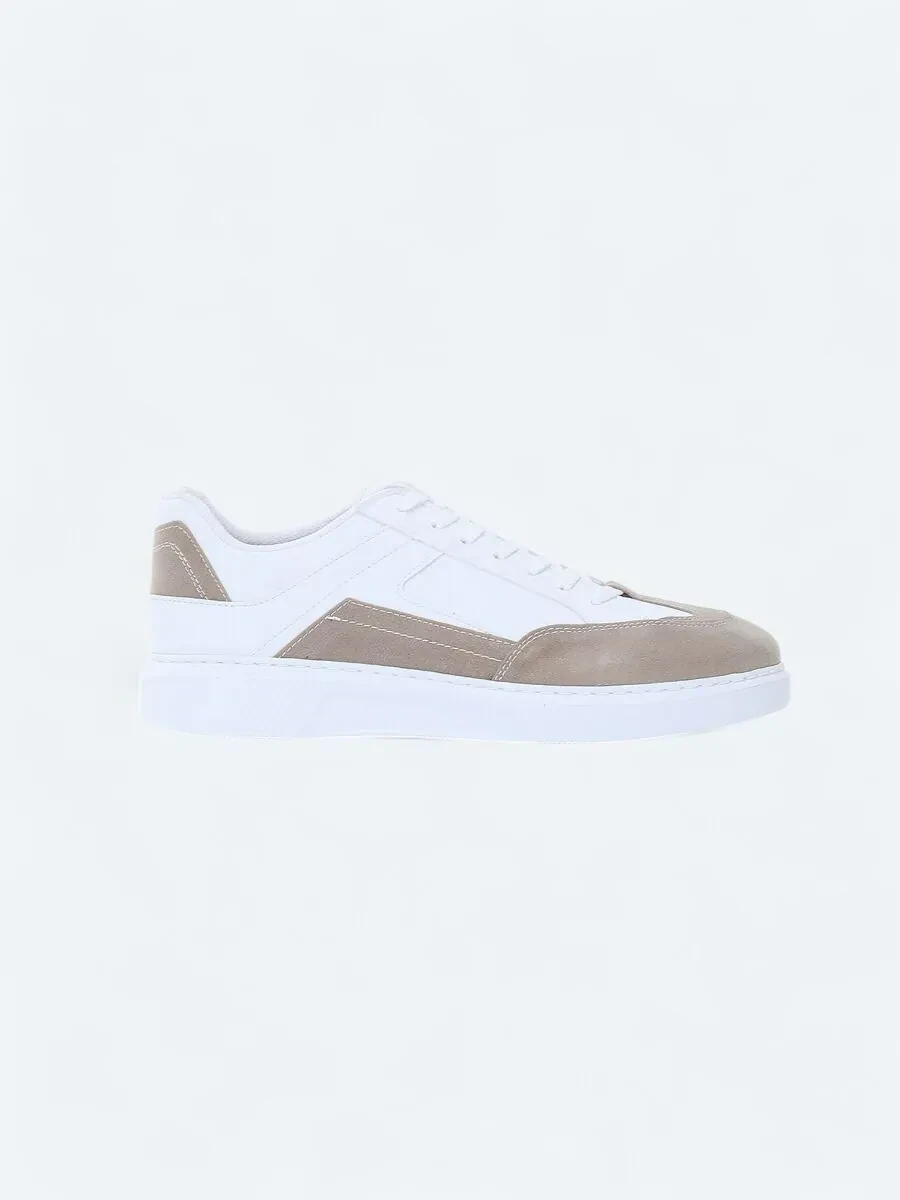 White Suede Sport Sneaker - 1