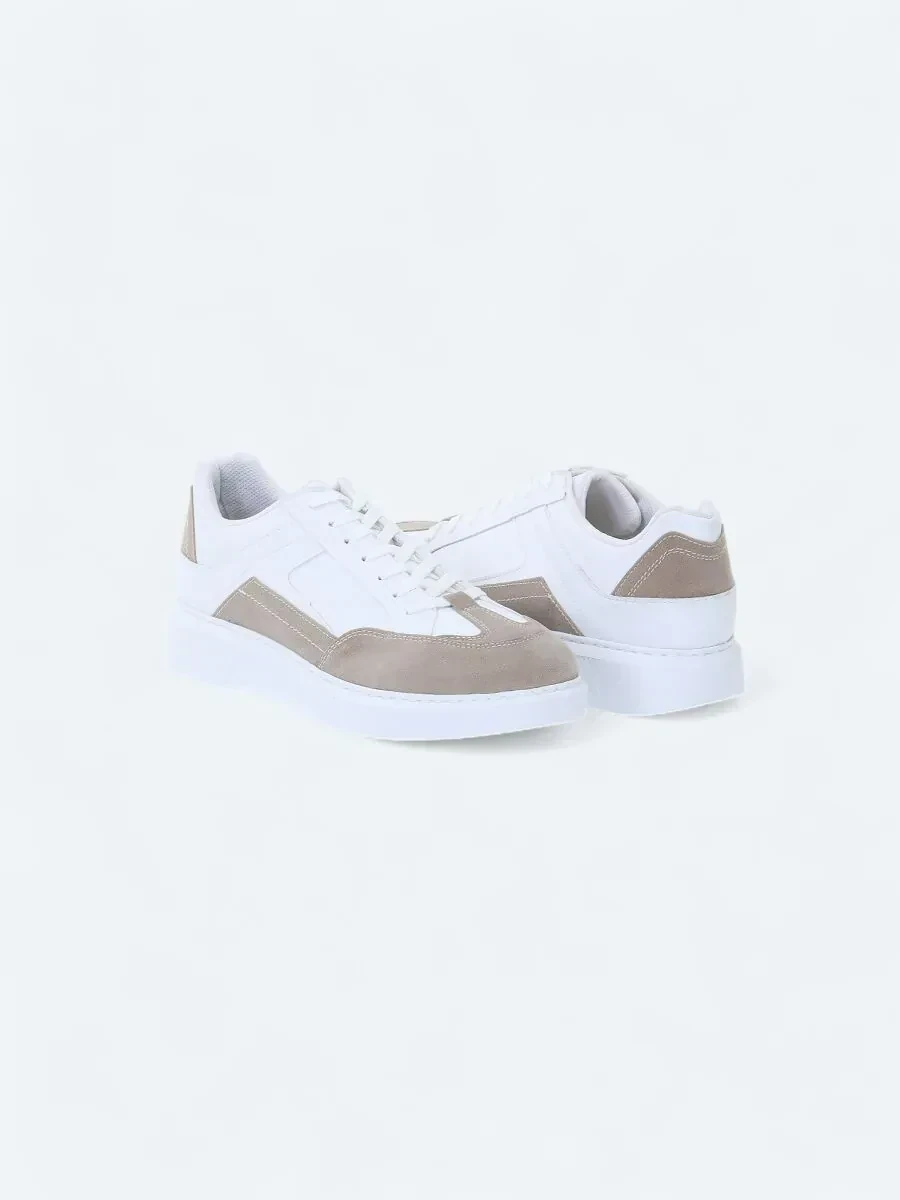 White Suede Sport Sneaker - 3