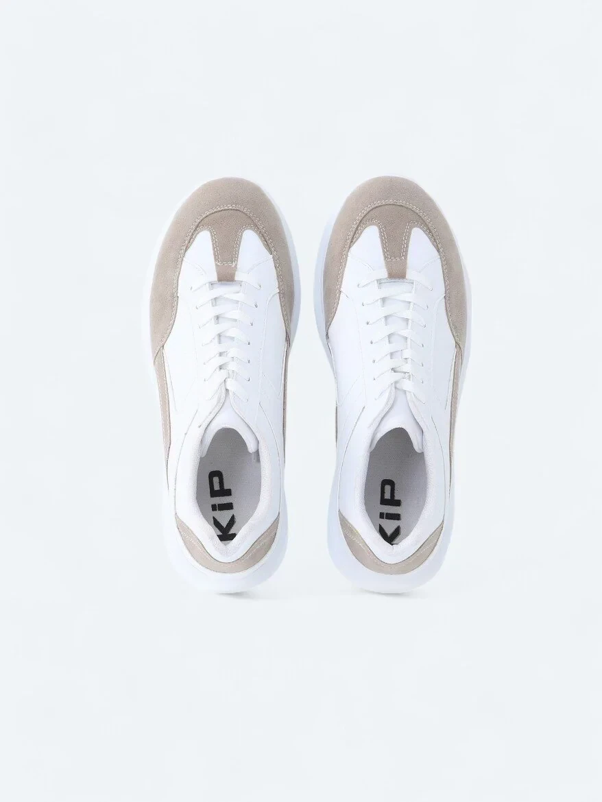 White Suede Sport Sneaker - 5