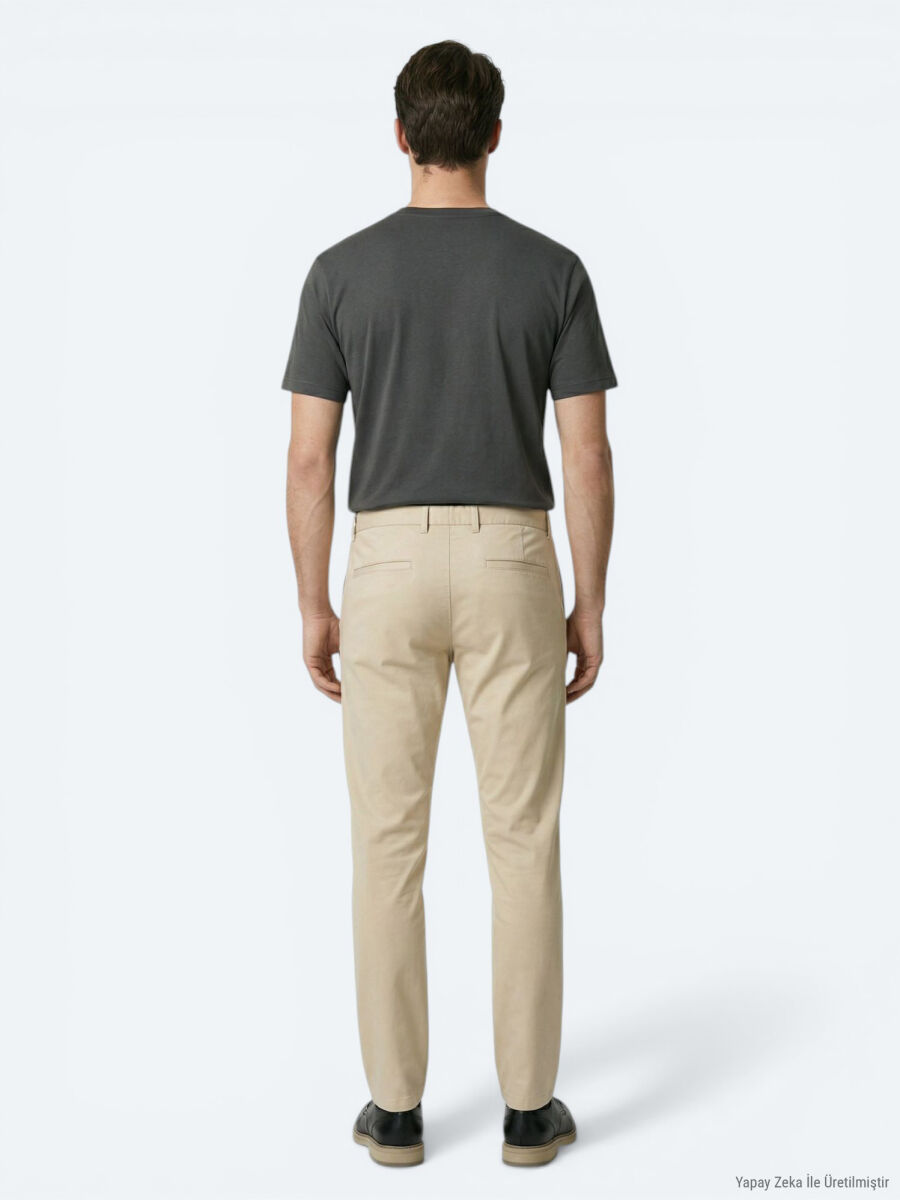 Yağ Yeşili Dokuma Jogging Fit Casual Pamuk Karışımlı Pantolon - 5