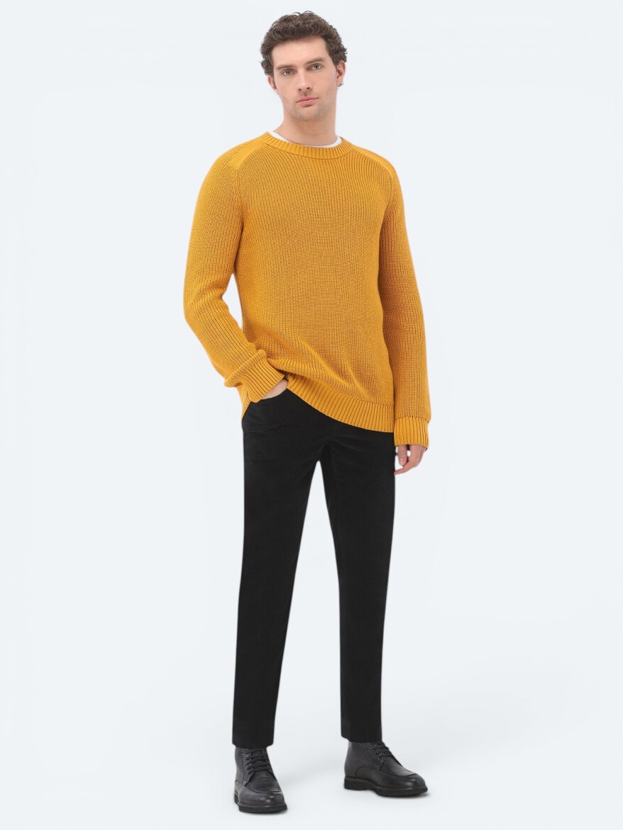 Yellow Knitwear Sweatshirt - 2