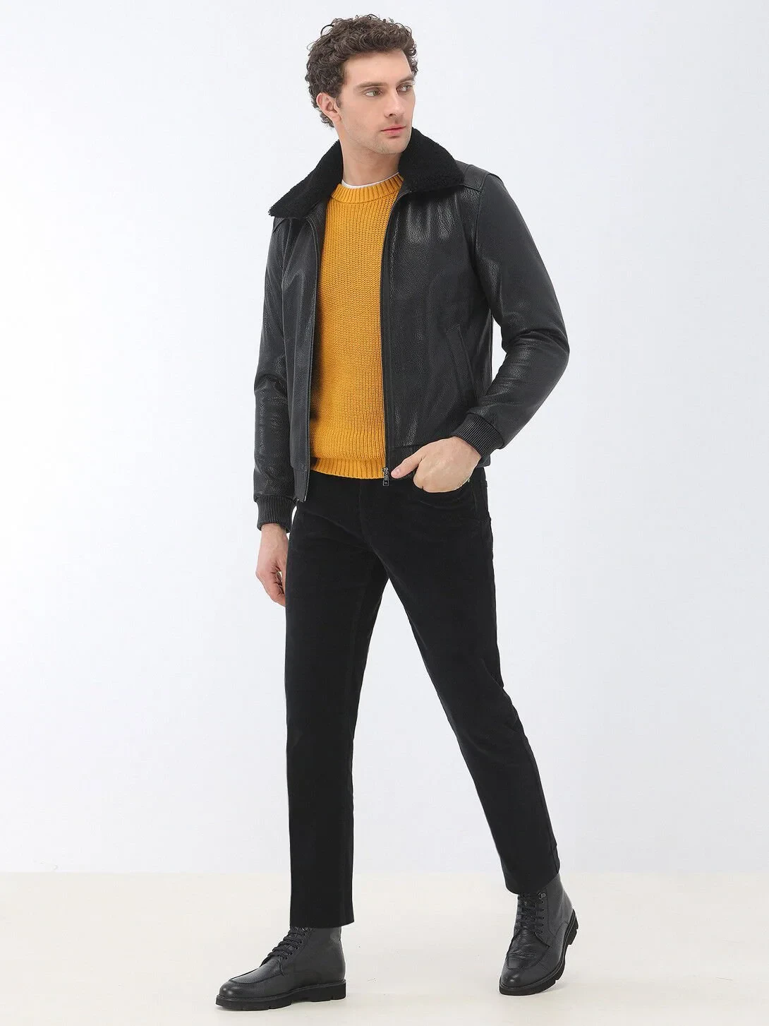Yellow Knitwear Sweatshirt - 3