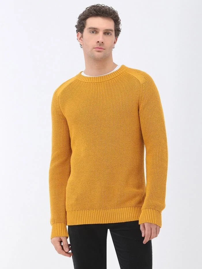 Yellow Knitwear Sweatshirt - 4
