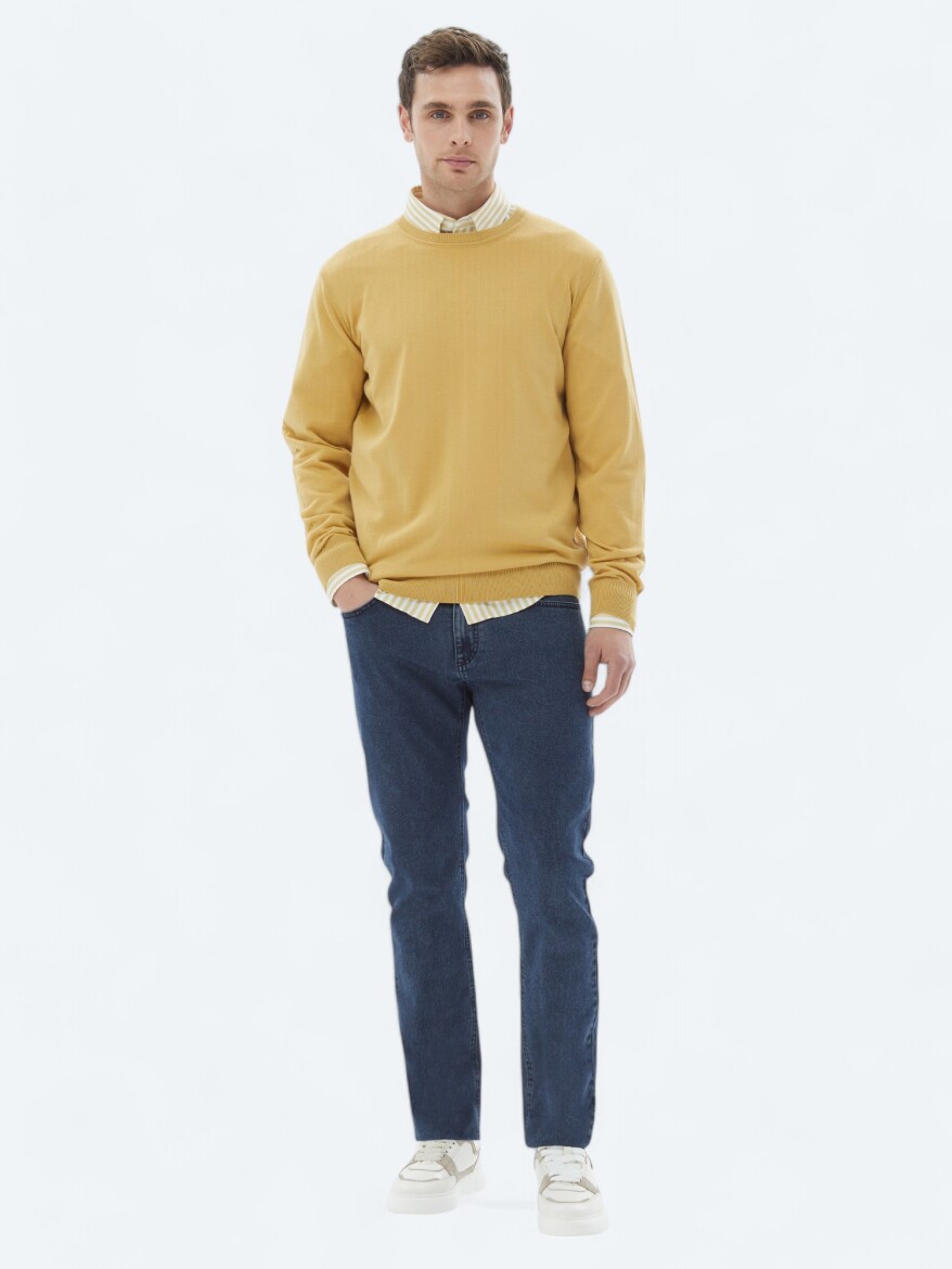 Yellow Knitwear Sweatshirt - 2