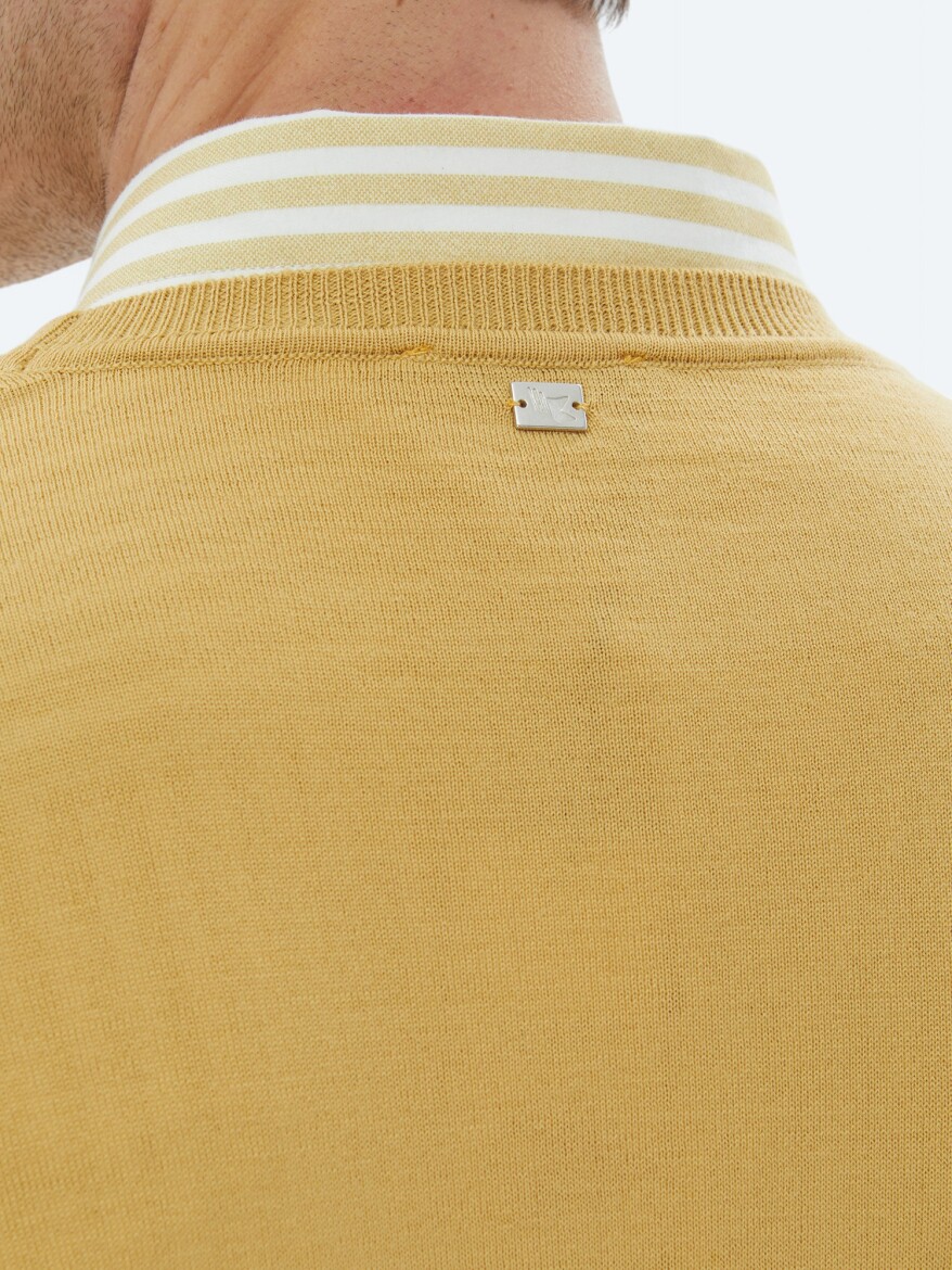 Yellow Knitwear Sweatshirt - 4