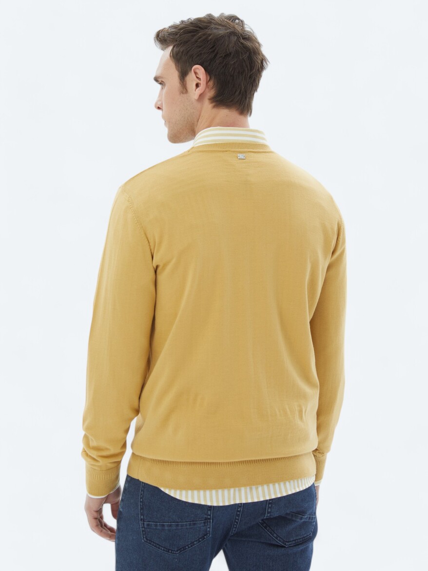 Yellow Knitwear Sweatshirt - 5