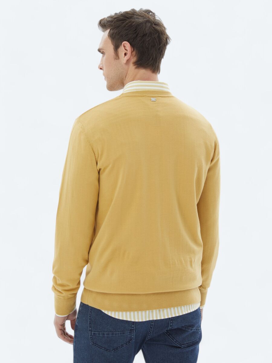Yellow Knitwear Sweatshirt - 5