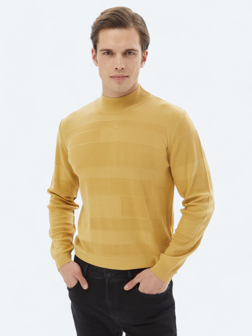 Yellow Knitwear Sweatshirt - 1