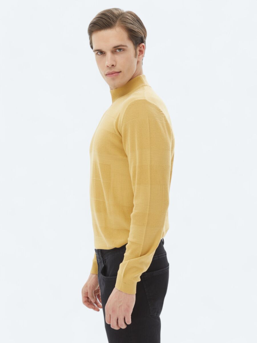 Yellow Knitwear Sweatshirt - 3