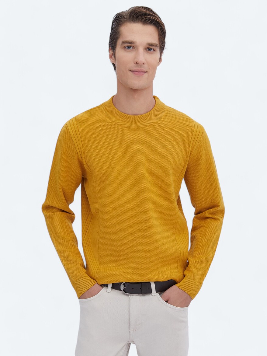 Yellow Knitwear Sweatshirt 