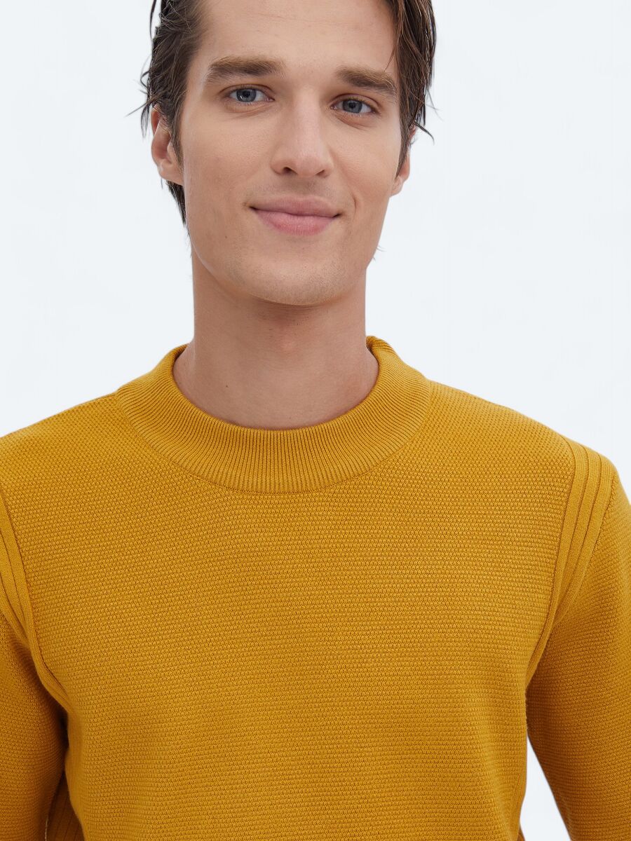 Yellow Knitwear Sweatshirt - 3