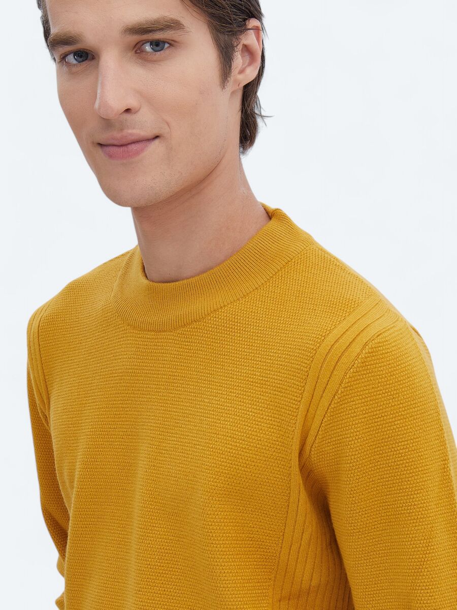 Yellow Knitwear Sweatshirt - 4