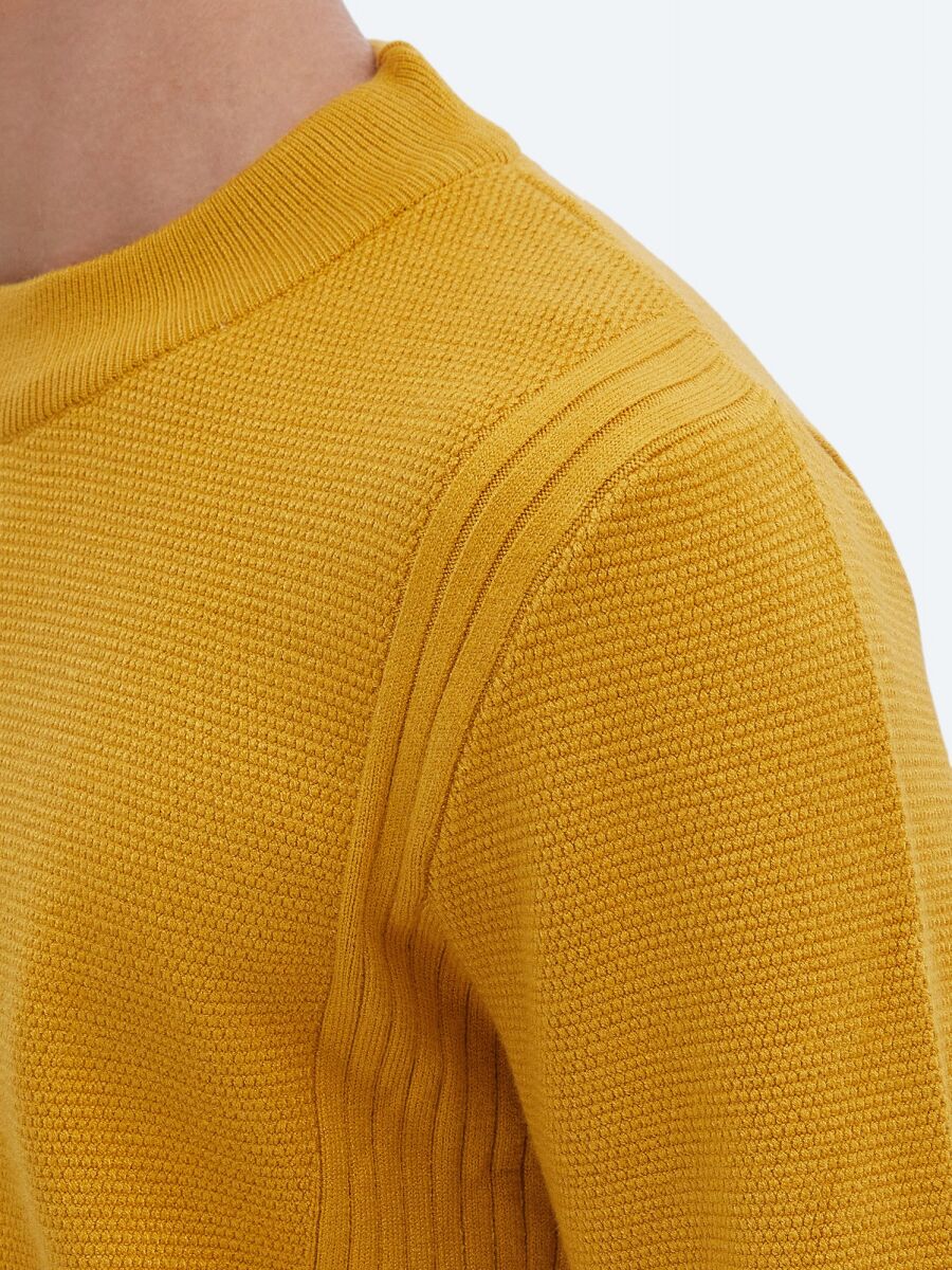 Yellow Knitwear Sweatshirt - 5