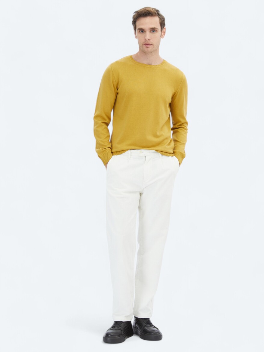 Yellow Knitwear Sweatshirt - 2