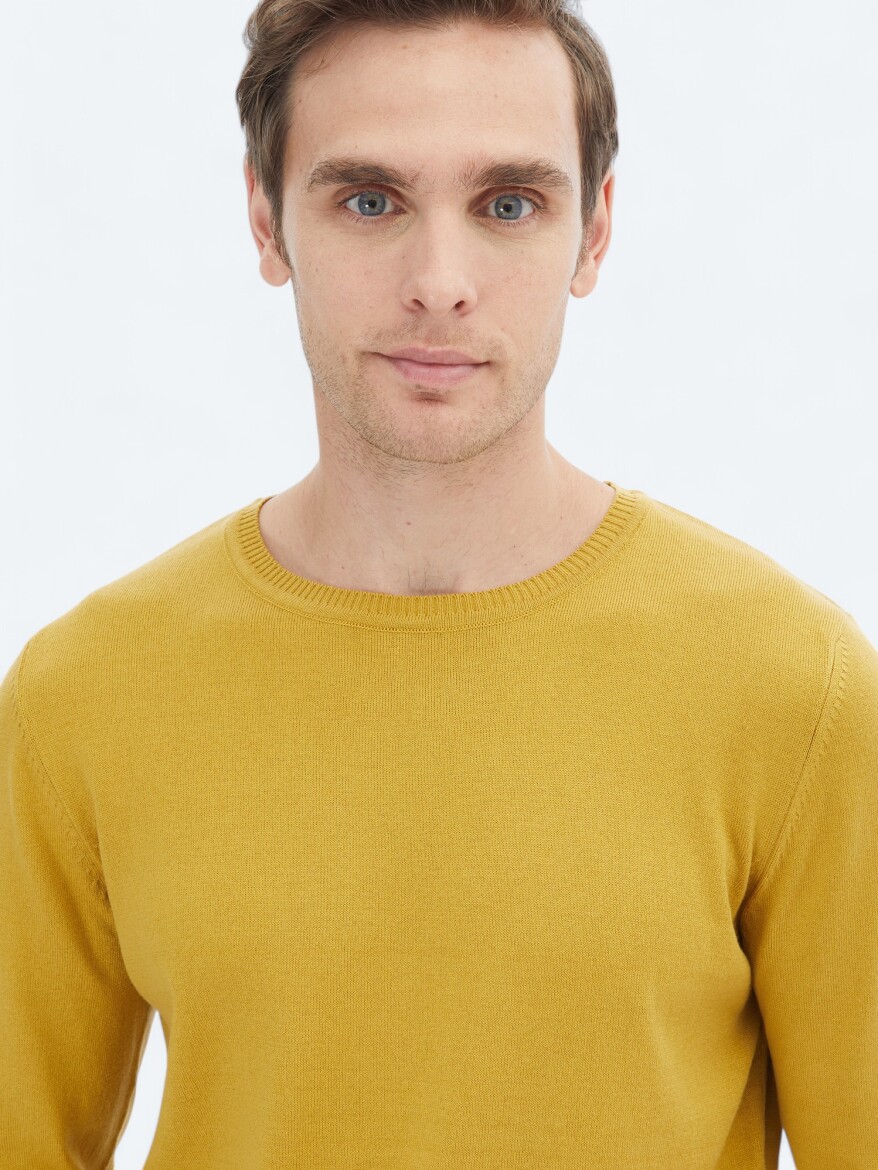 Yellow Knitwear Sweatshirt - 3