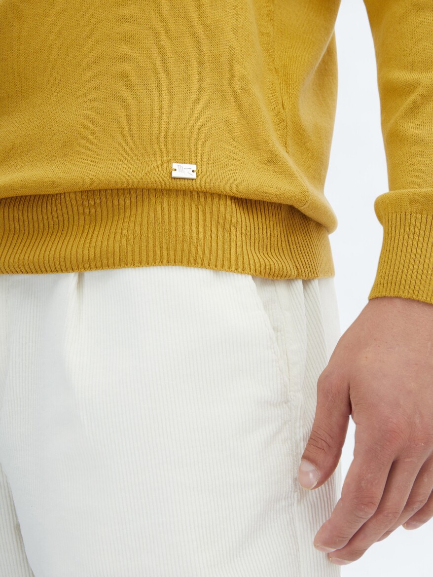 Yellow Knitwear Sweatshirt - 5