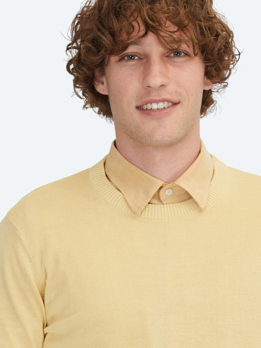 Yellow Knitwear Sweatshirt 