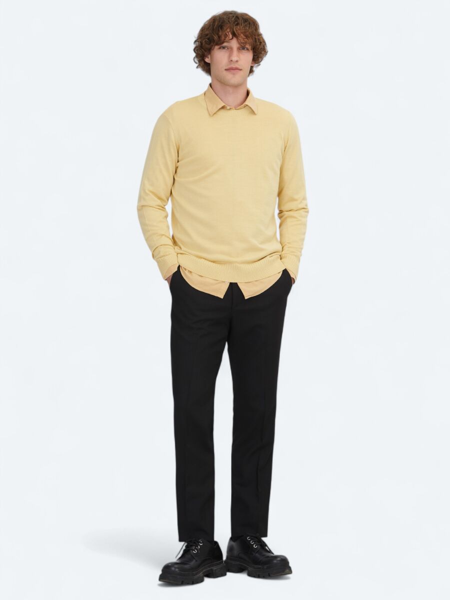 Yellow Knitwear Sweatshirt - 2