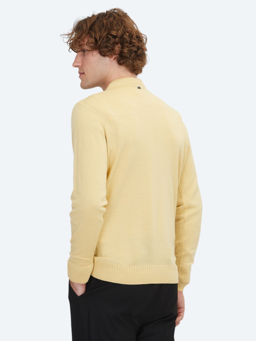 Yellow Knitwear Sweatshirt - 5