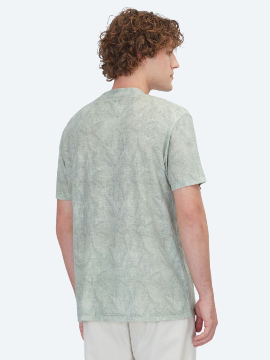 Yeşil Baskılı Pamuk Karışımlı T-Shirt - 5