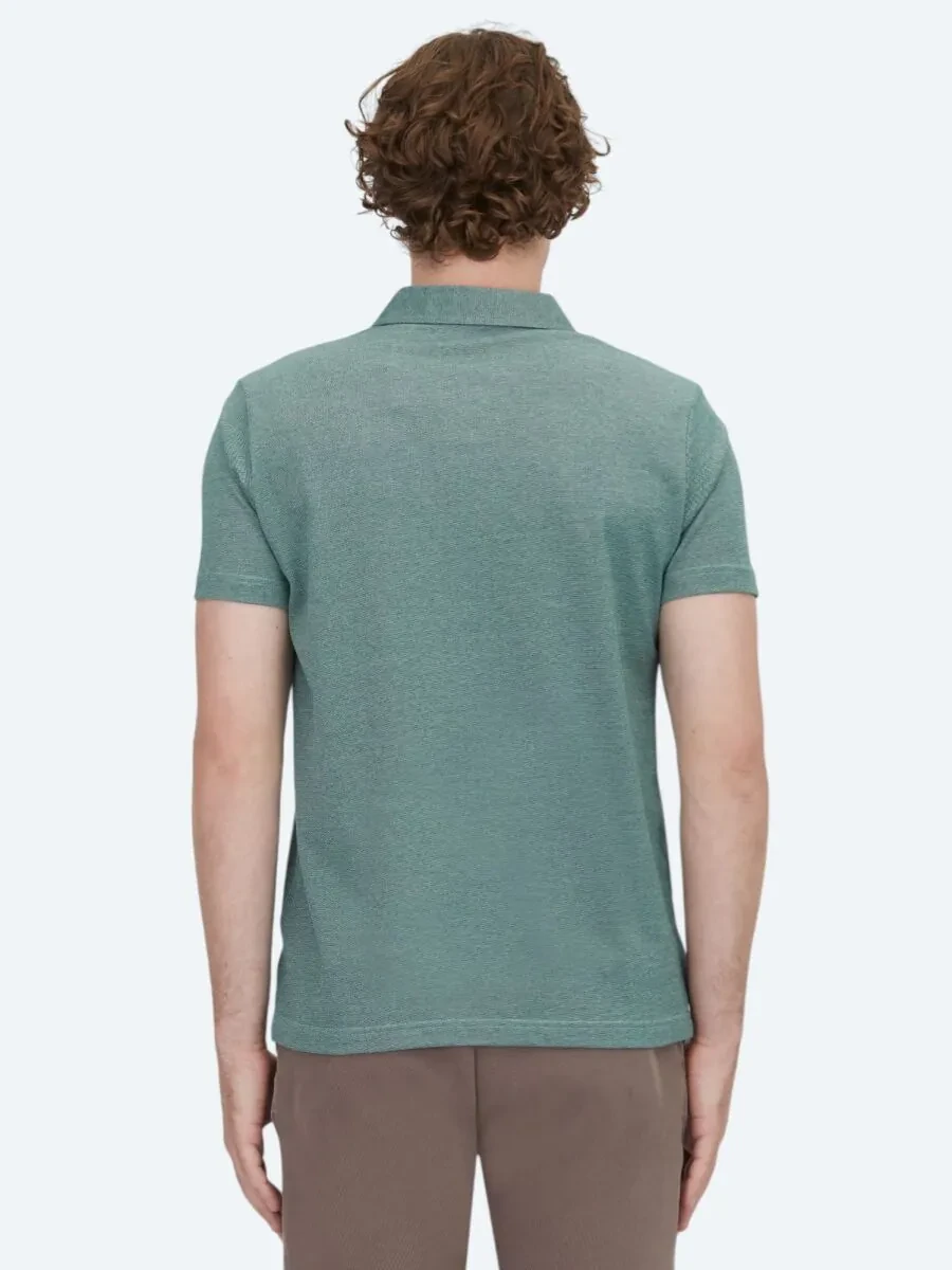 Yeşil Polo Yaka Pamuk Karışımlı T-Shirt - 5