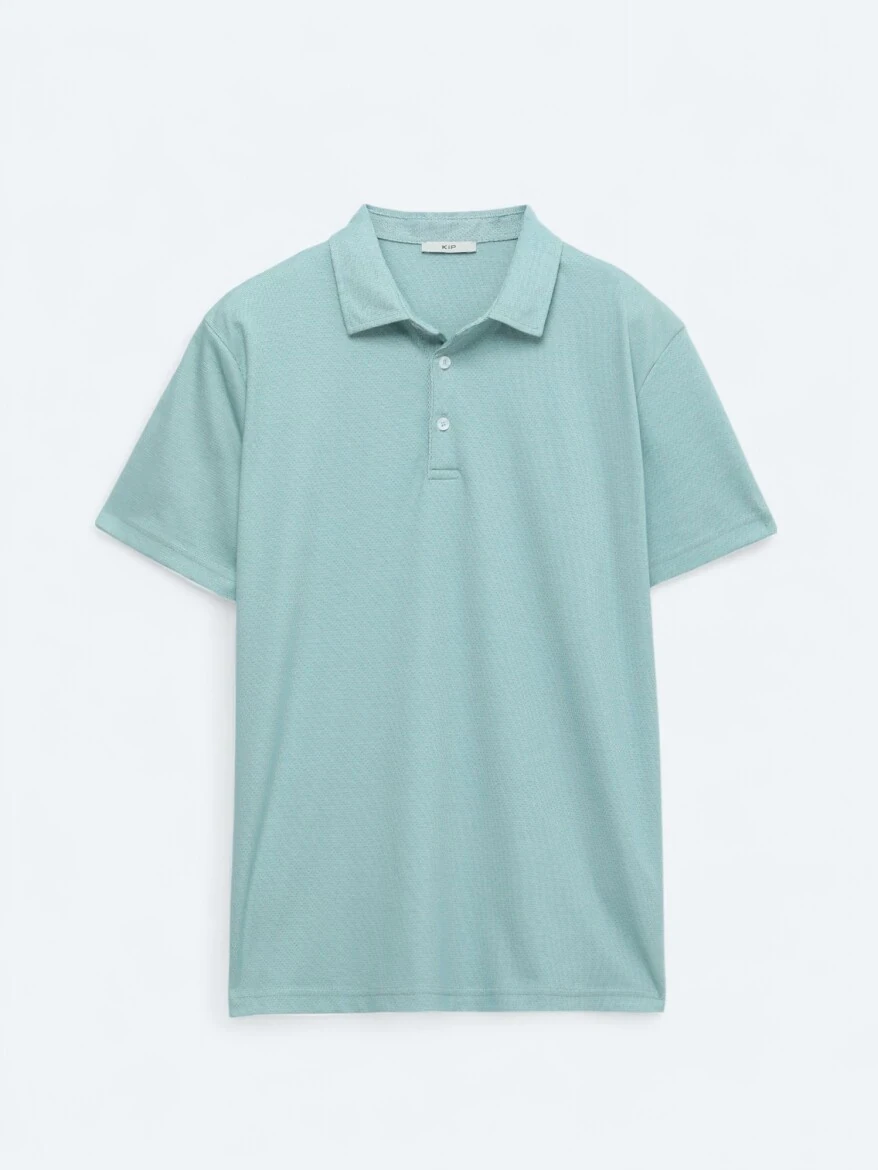Yeşil Polo Yaka Pamuk Karışımlı T-Shirt - 6