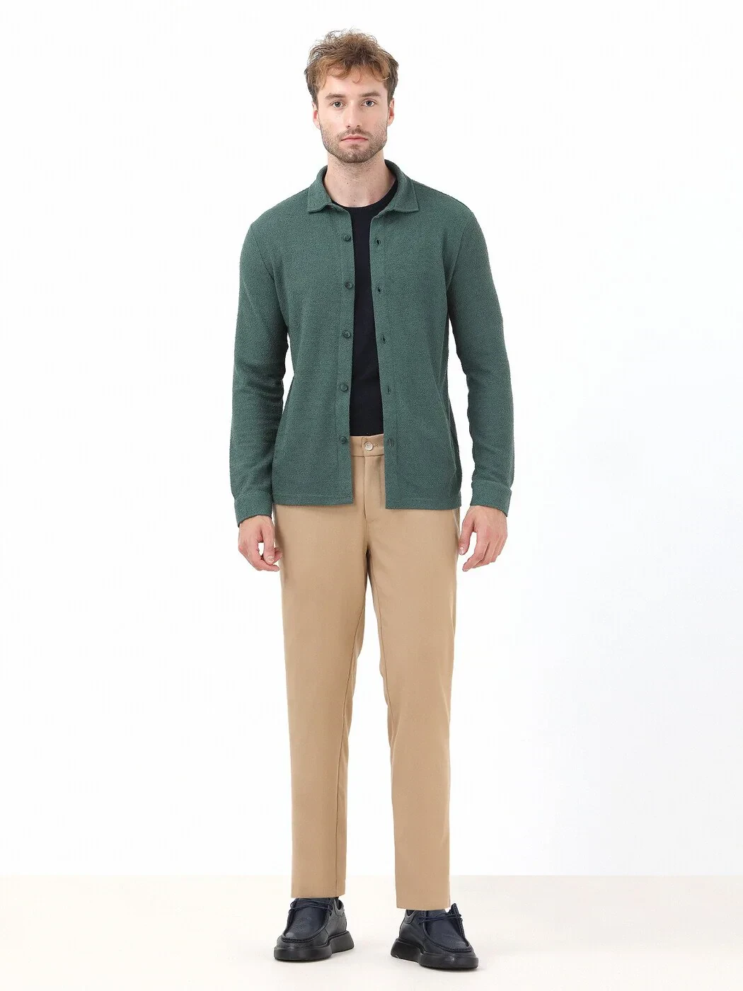 Yeşil Regular Fit Overshırt - 2