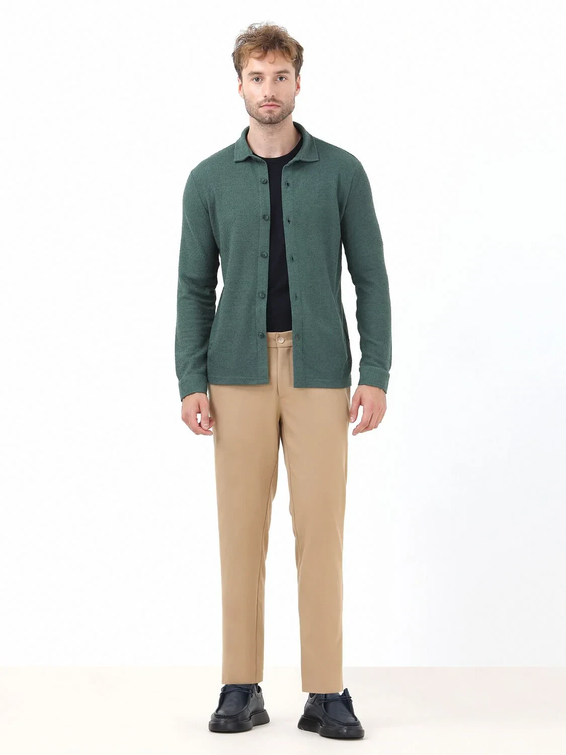 Yeşil Regular Fit Overshırt - 2